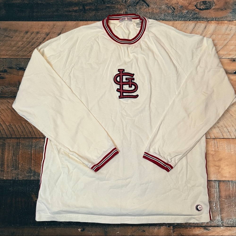 Vintage Moonlight Graham St. Louis Cardinals Ringer Long Sleeve Shirt MLB